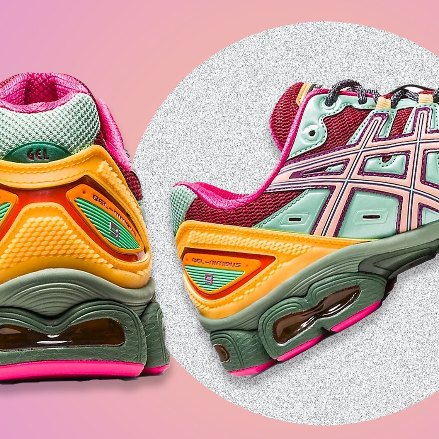 Роскошный кроссовок в стильной уличной обстановке, подчеркивающий силуэт и качество материалов, с мягким освещением и изысканным городским фоном.