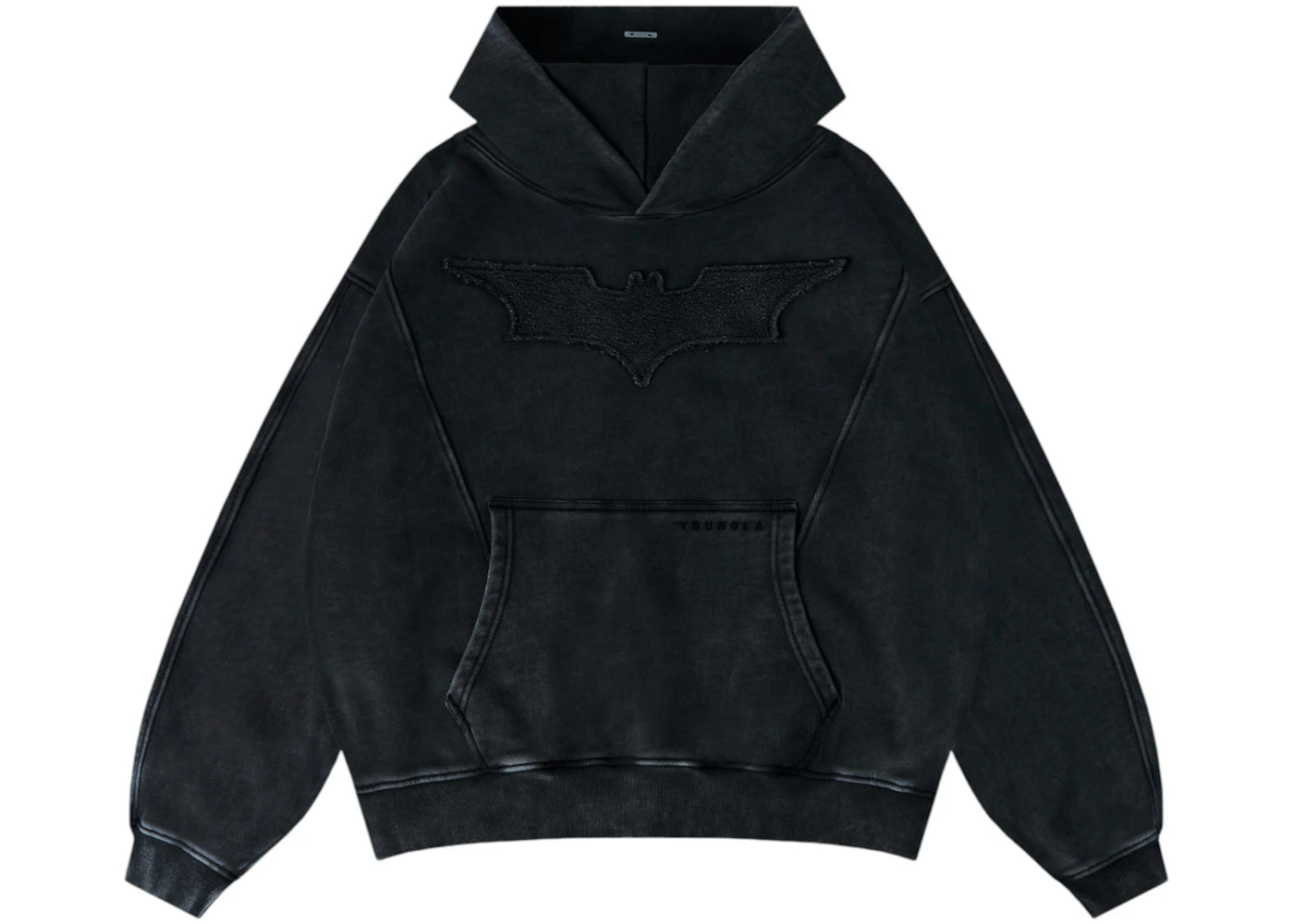 YoungLA x Batman Stealth Hoodie Black Wash -1