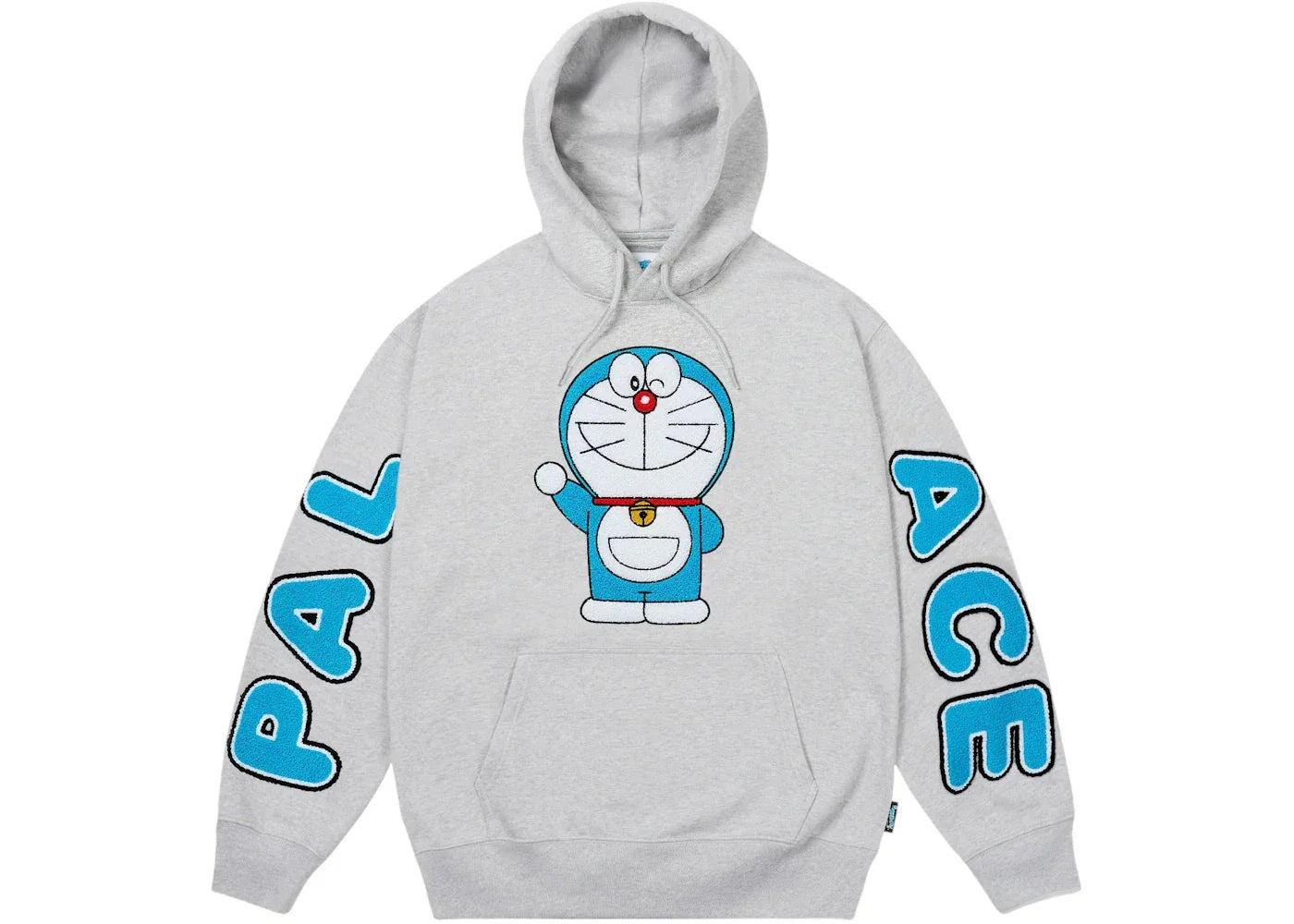 Palace Doraemon Hood Grey Marl -1