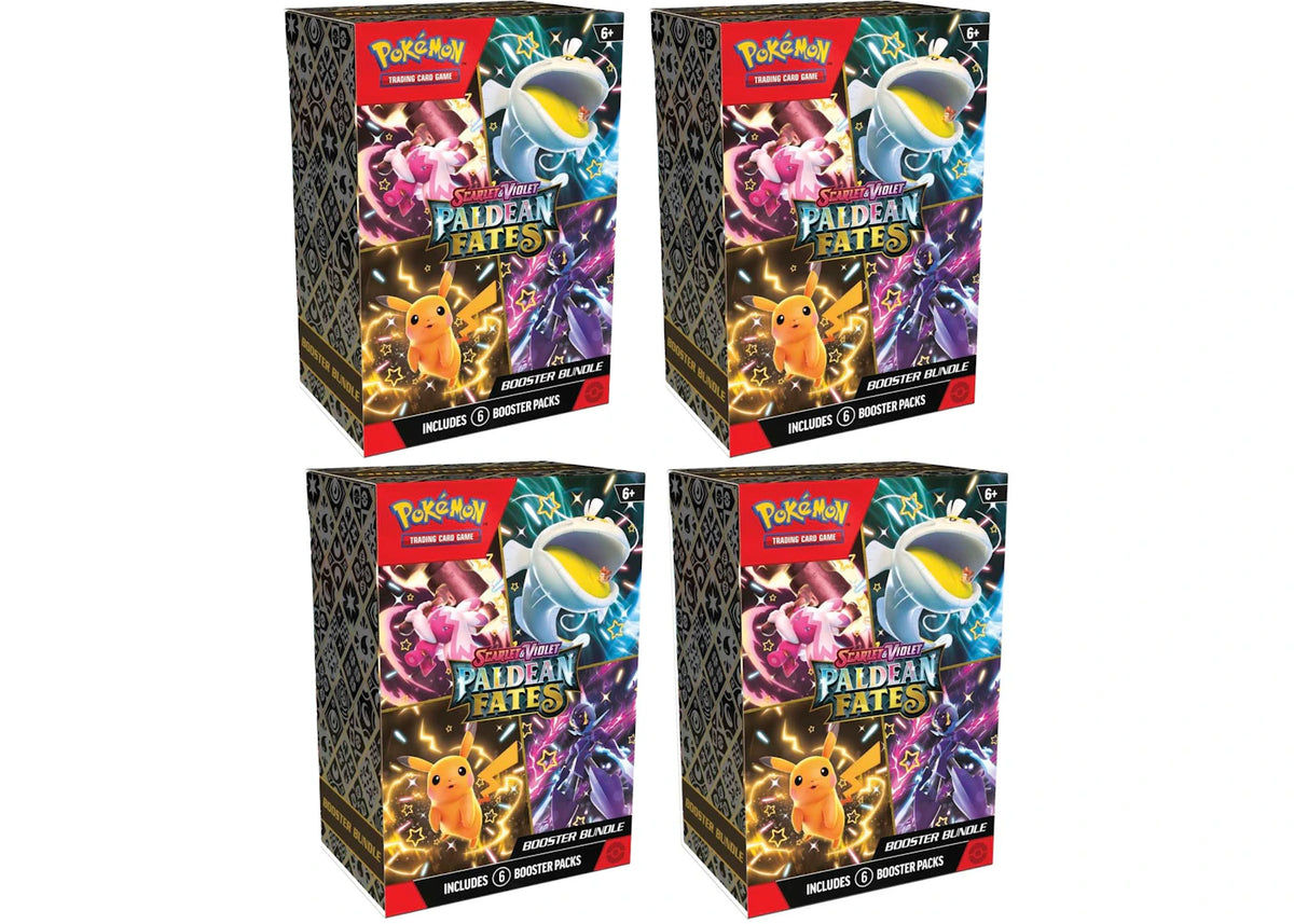 Pokémon Scarlet & Violet Paldean Fates Booster Bundle 4x Lot -1
