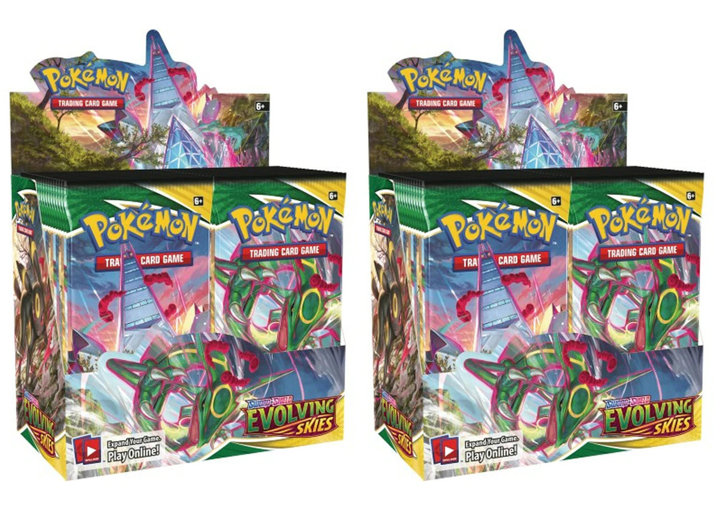 Pokémon TCG Sword & Shield Evolving Skies Booster Box 2x Lot -1