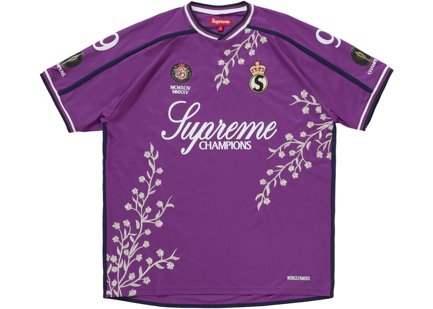 Supreme Floral Soccer Jersey Purple -1