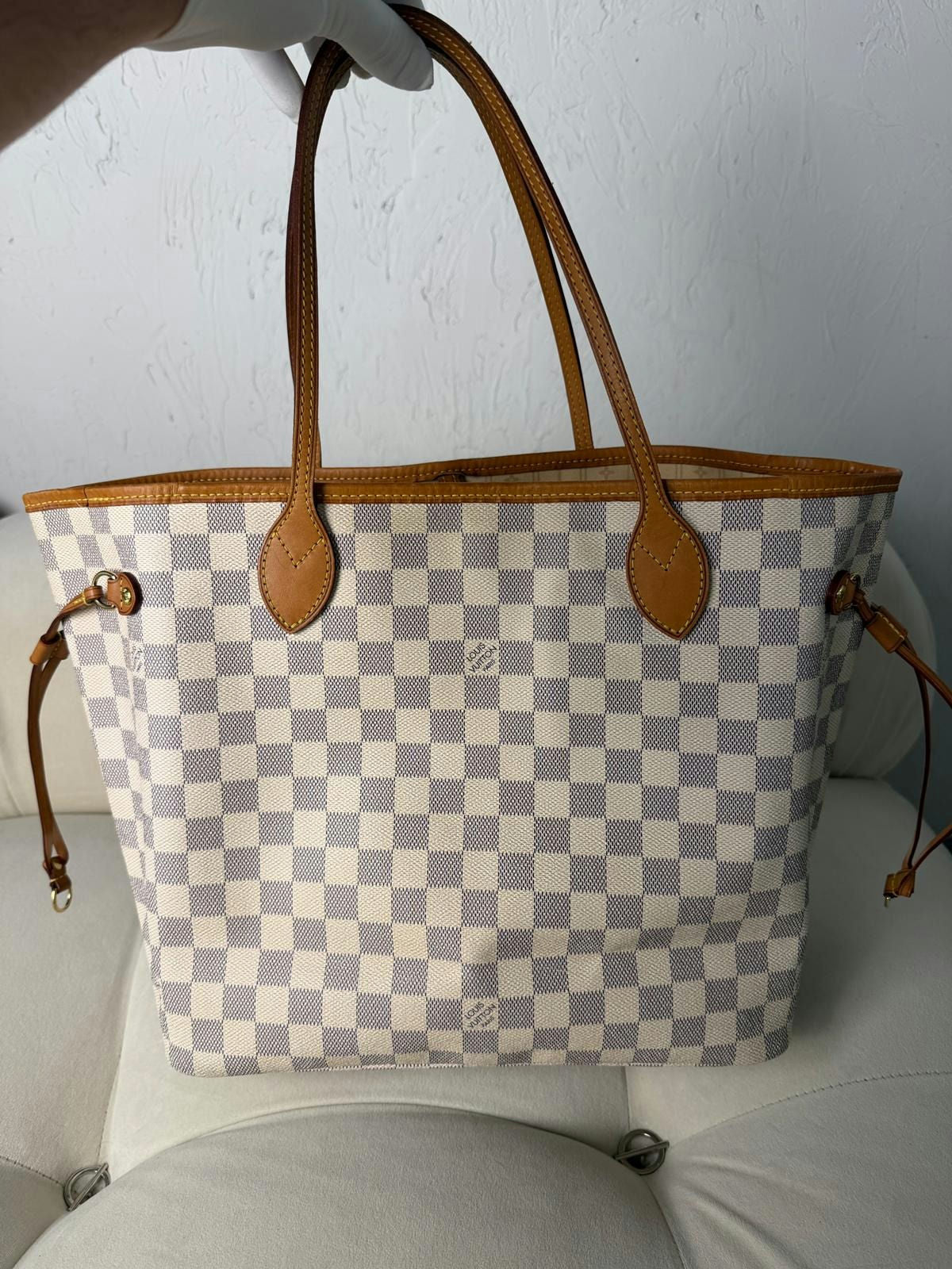 Louis Vuitton Neverfull Damier Blanc-Back