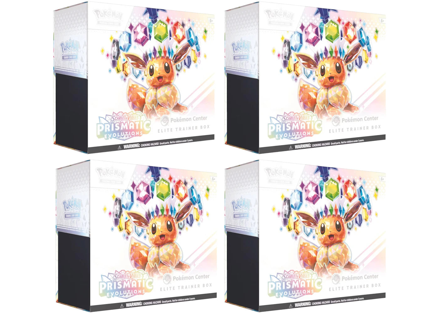 Pokémon Scarlet & Violet Prismatic Evolutions Pokemon Center Elite Trainer Box 4x Lot -1
