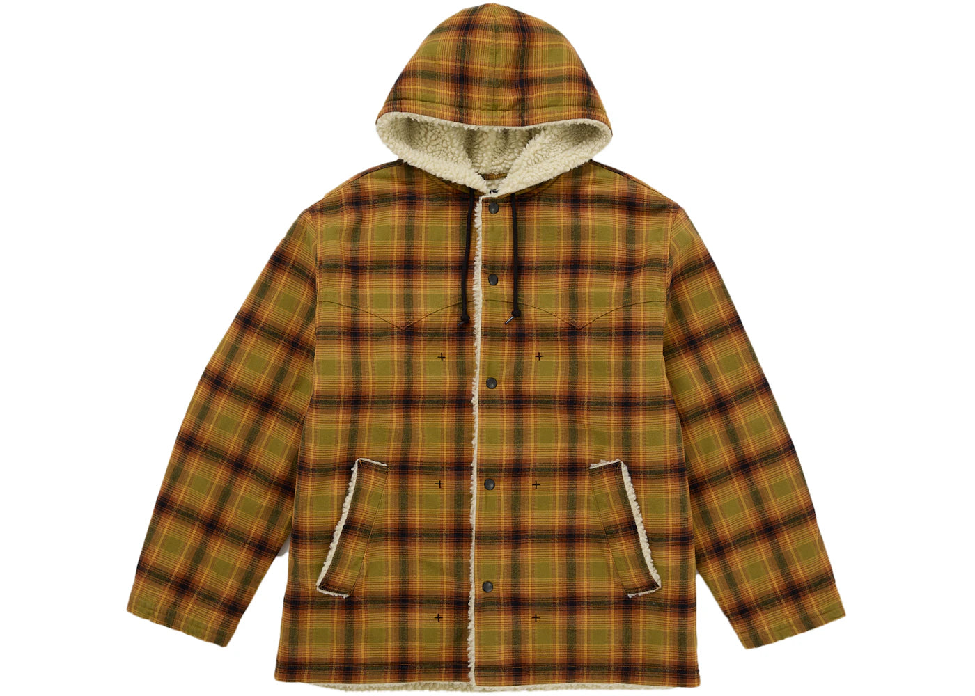 Supreme Number (N)ine Faux Shearling Hooded Coat Brown -1