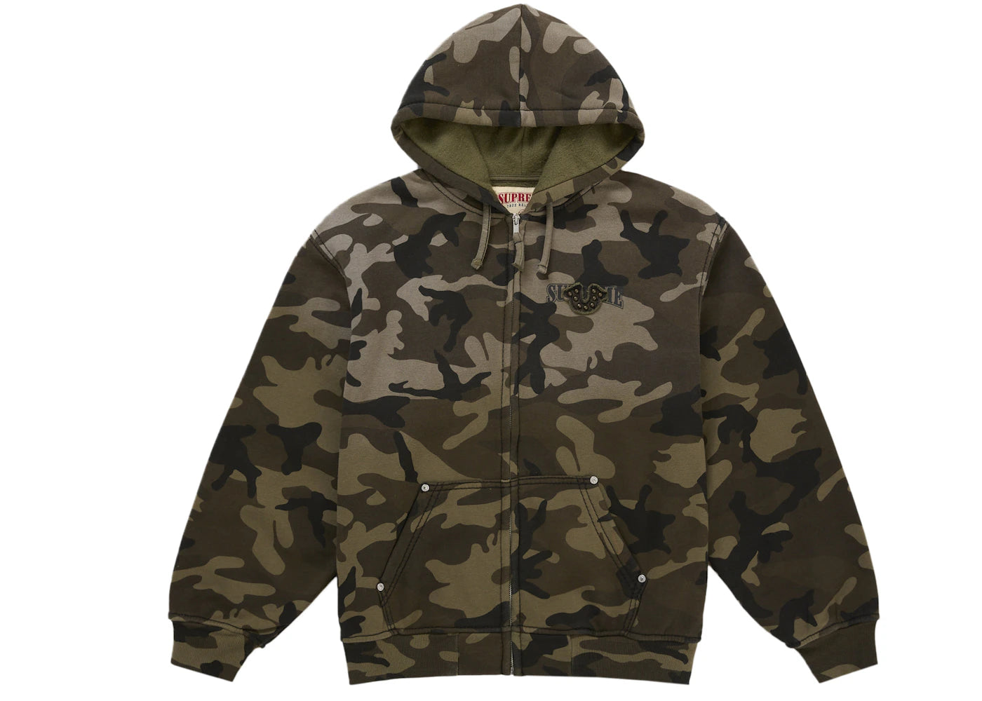Supreme True Religion Zip Up Hooded Sweatshirt (FW25) Woodland Camo -1