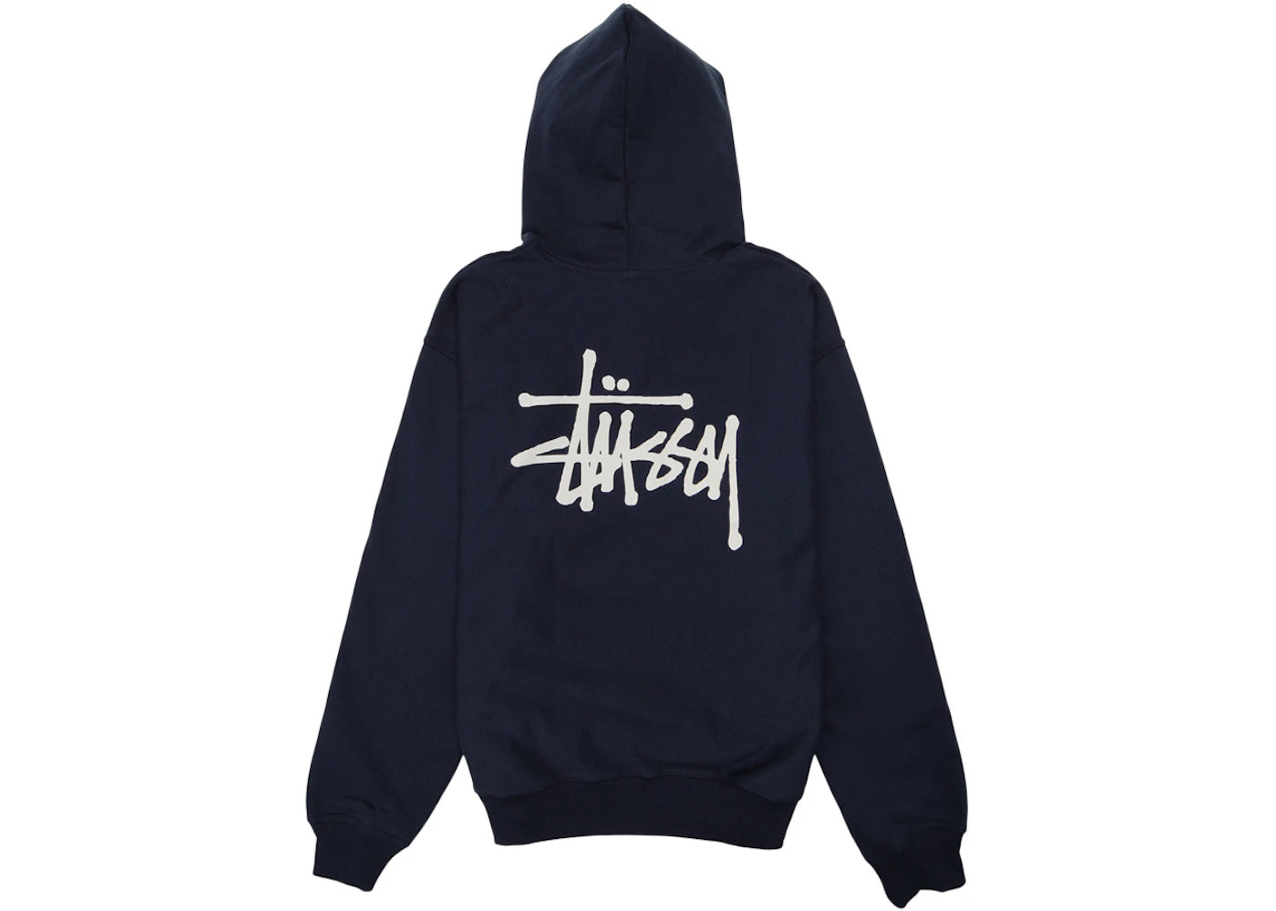 Stussy Basic Hoodie Navy/White -1