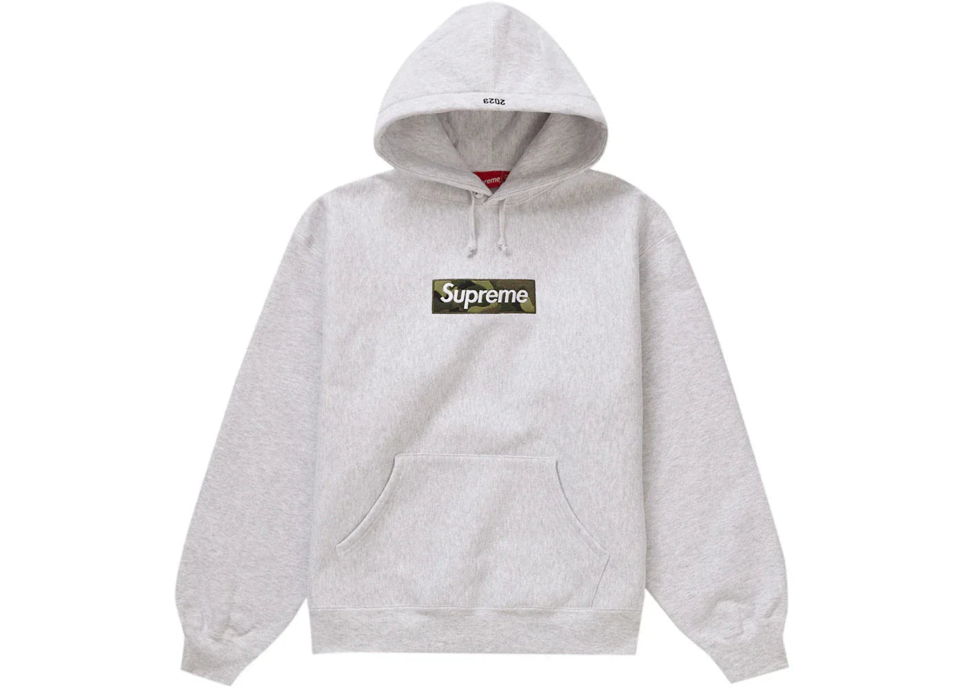 Supreme Box Logo Hooded Sweatshirt (FW23) Ash Grey -1