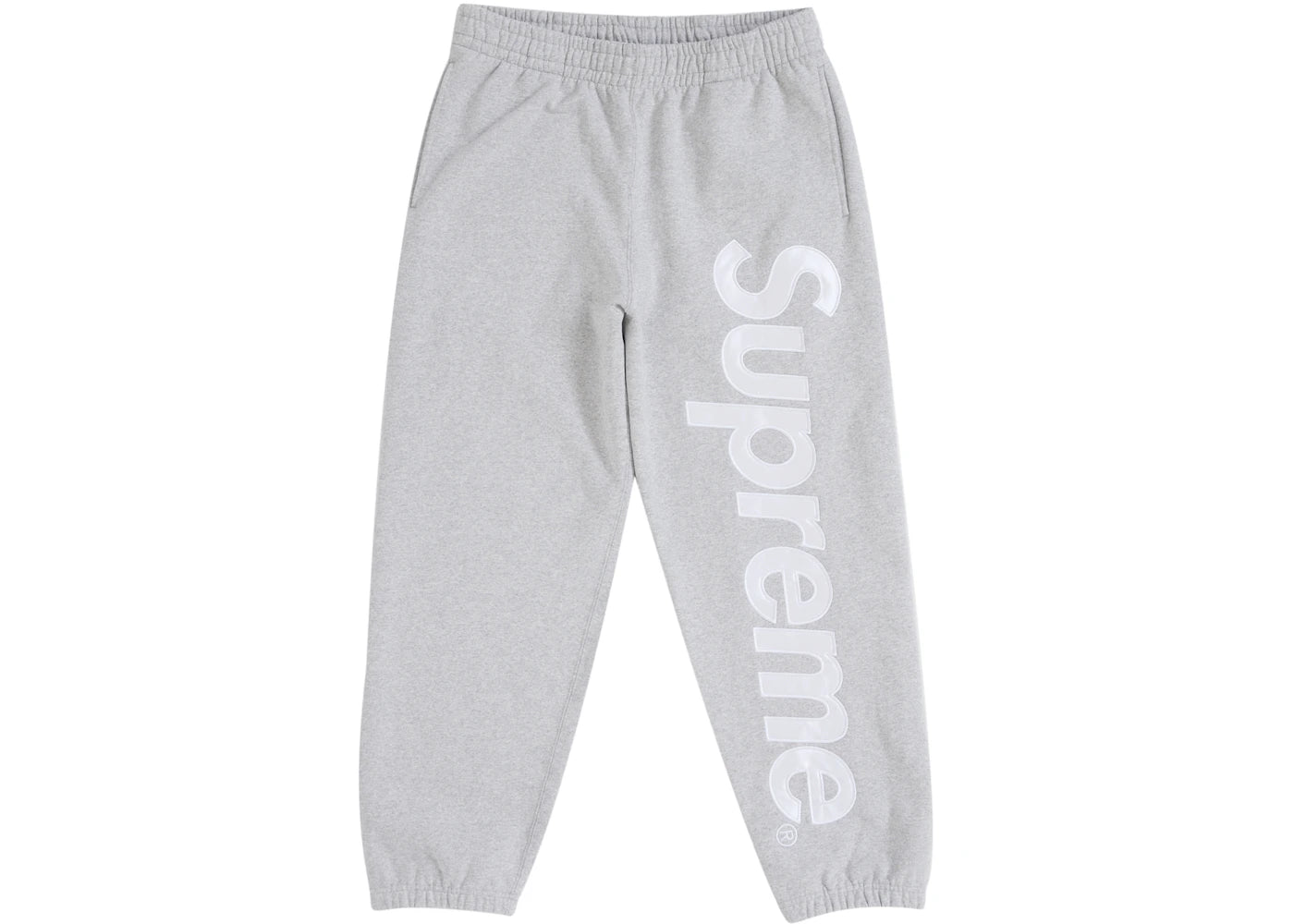 Supreme Satin Appliqué Sweatpant (FW25) Heather Grey -1