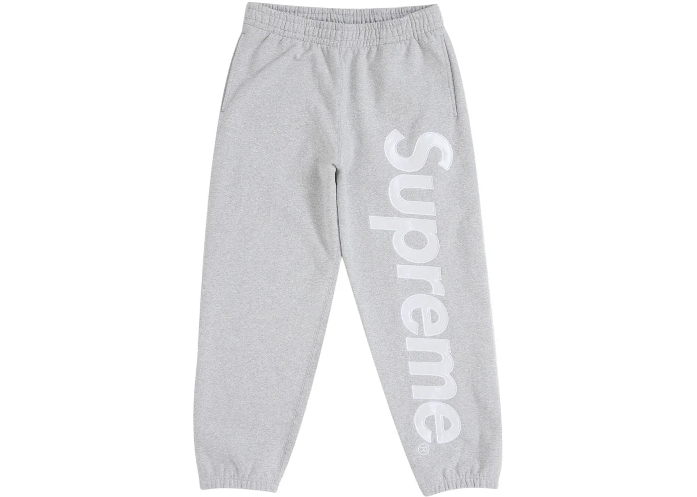 Supreme Satin Appliqué Sweatpant (FW25) Heather Grey -1