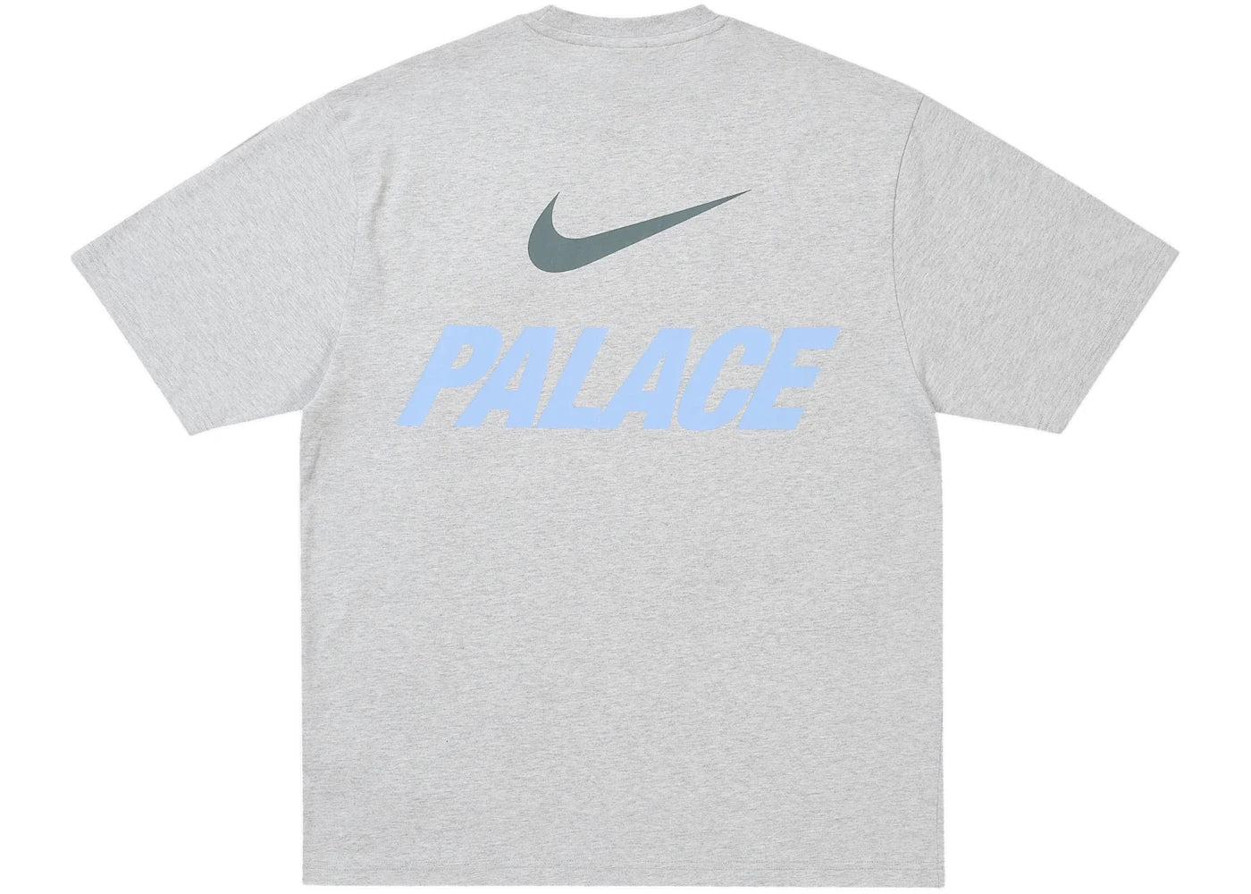Palace x Nike Font Swoosh T-shirt Grey Marl -1