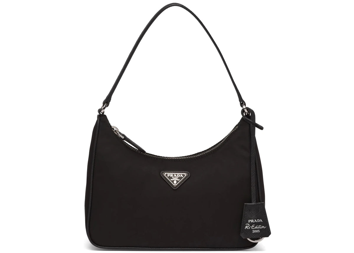 Prada Re-Edition 2005 Mini Bag Nylon Saffiano Leather Strap Black -1