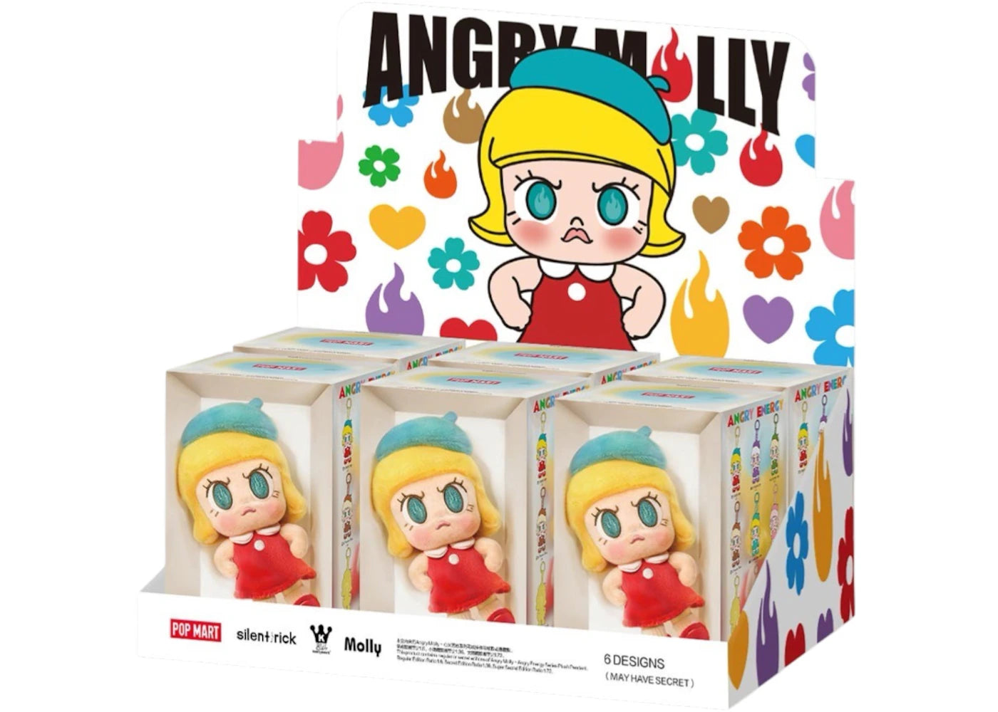 Pop Mart Angry Molly Angry Energy Series Plush Pendant Sealed Case (6 Blind Box) -1
