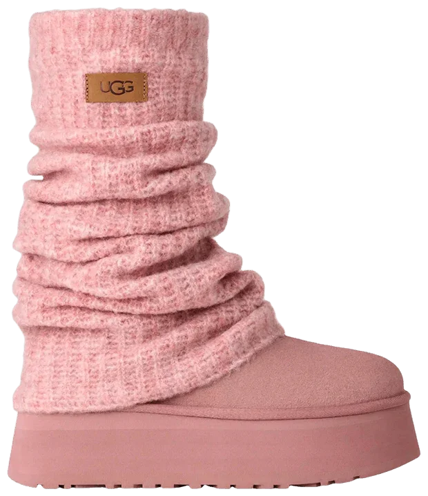 UGG Classic Mini Dipper Legwarmer Boot Pink Dawn (Women's)-1