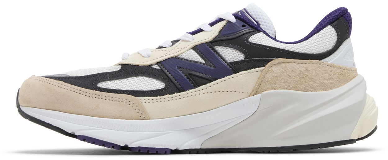New Balance 990v6 MiUSA Teddy Santis White Black Plum-2