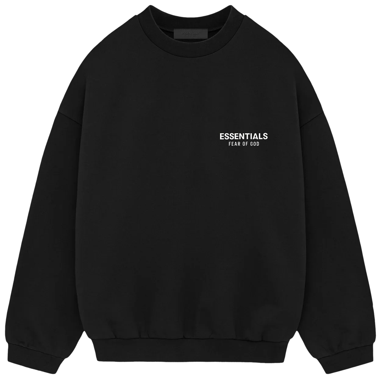 Fear of God Essentials Fleece Crewneck (FW24) Black -1