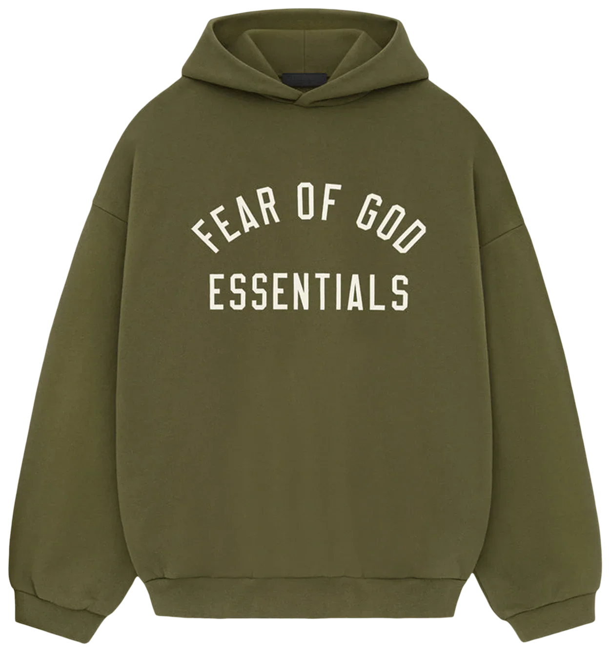 Fear of God Essentials Fleece Hoodie Military -1