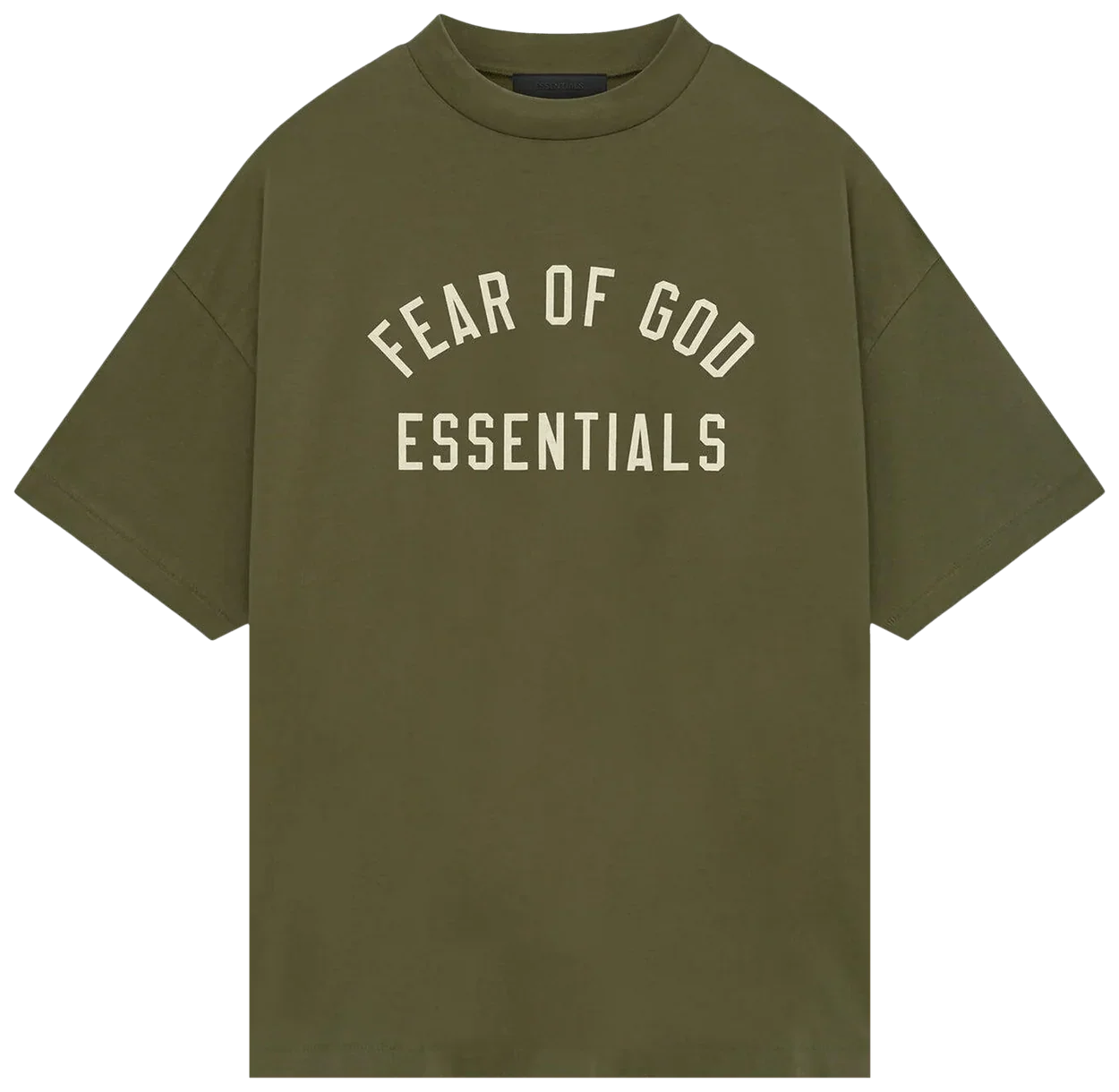 Fear of God Essentials Jersey Crewneck Tee Military -1