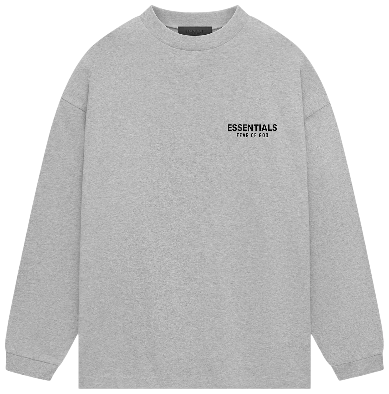 Fear of God Essentials Jersey Long Sleeve T-Shirt Light Heather Gray -1