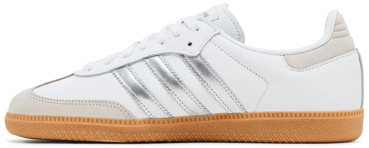 adidas Samba OG White Silver Metallic Grey (Women's)-2