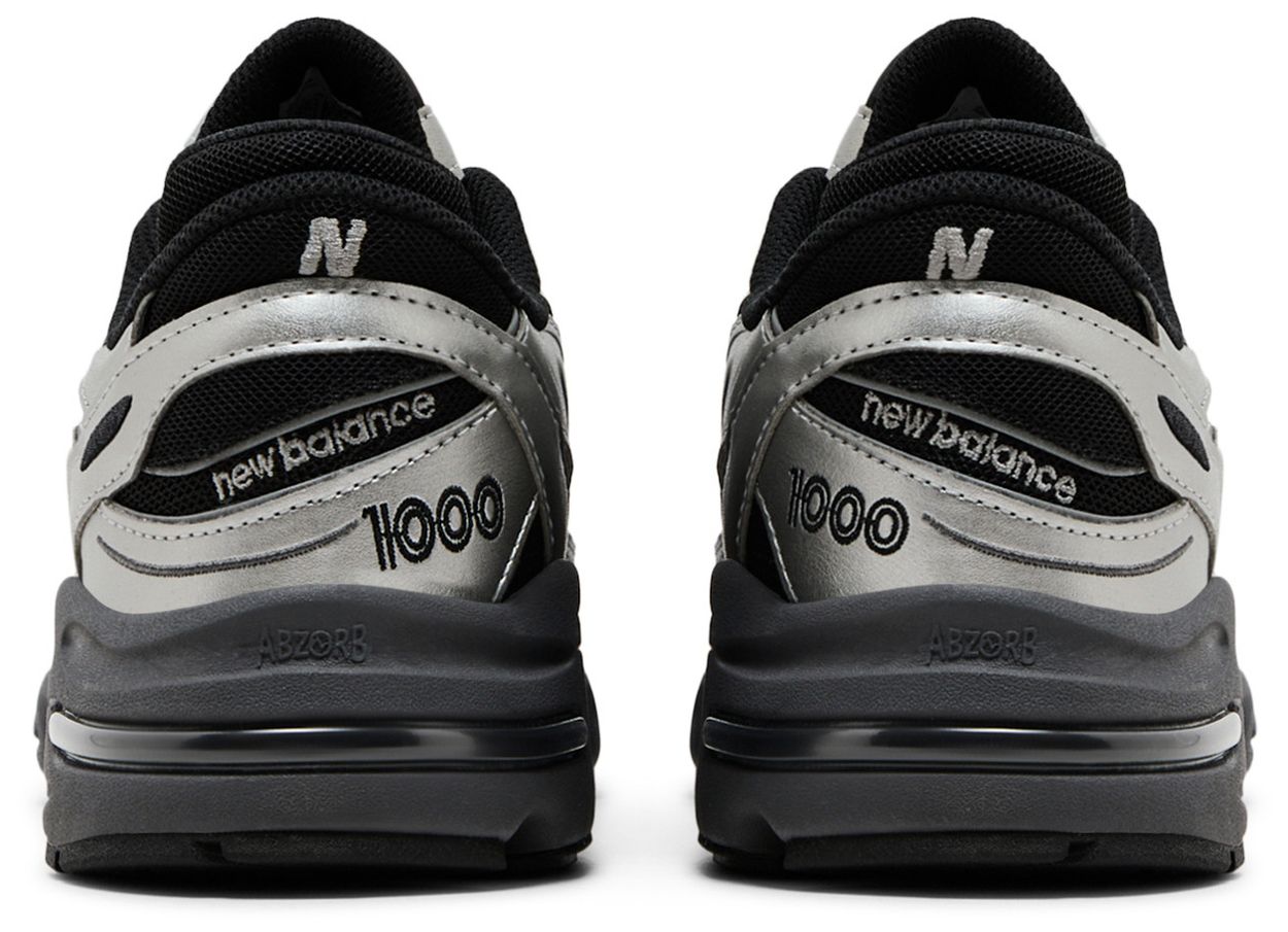New Balance 1000 Black Silver Metallic-Back