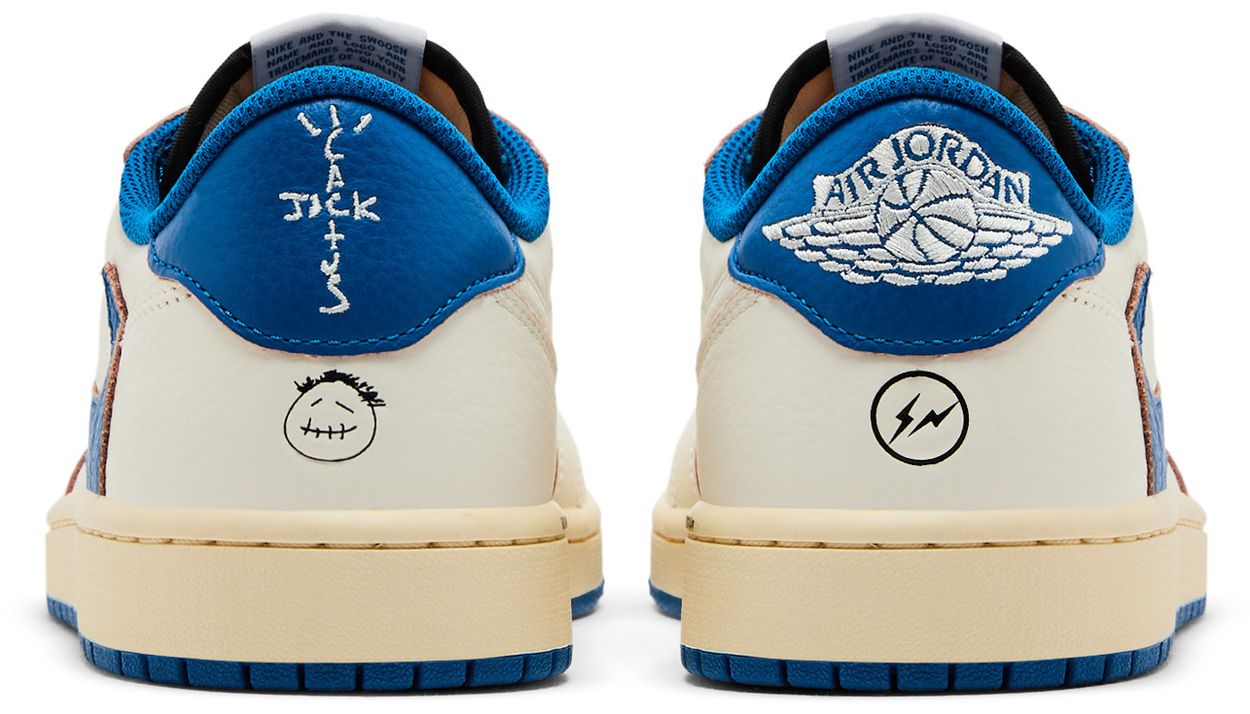 Jordan 1 Retro Low OG SP Fragment x Travis Scott Sail Military Blue-Back