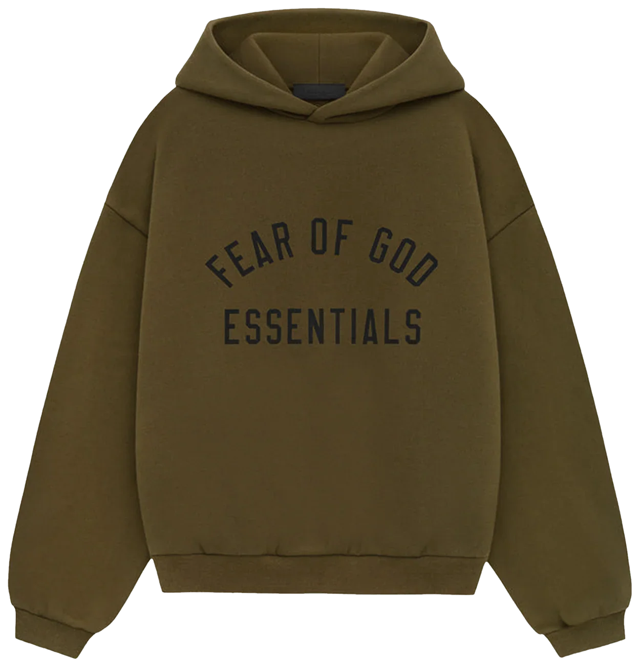 Fear of God Essentials Kids Fleece Hoodie Olive -1