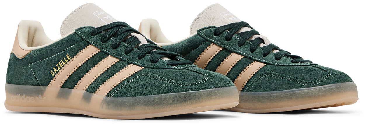 adidas Gazelle Indoor Shadow Green Warm Sandstone-Pair