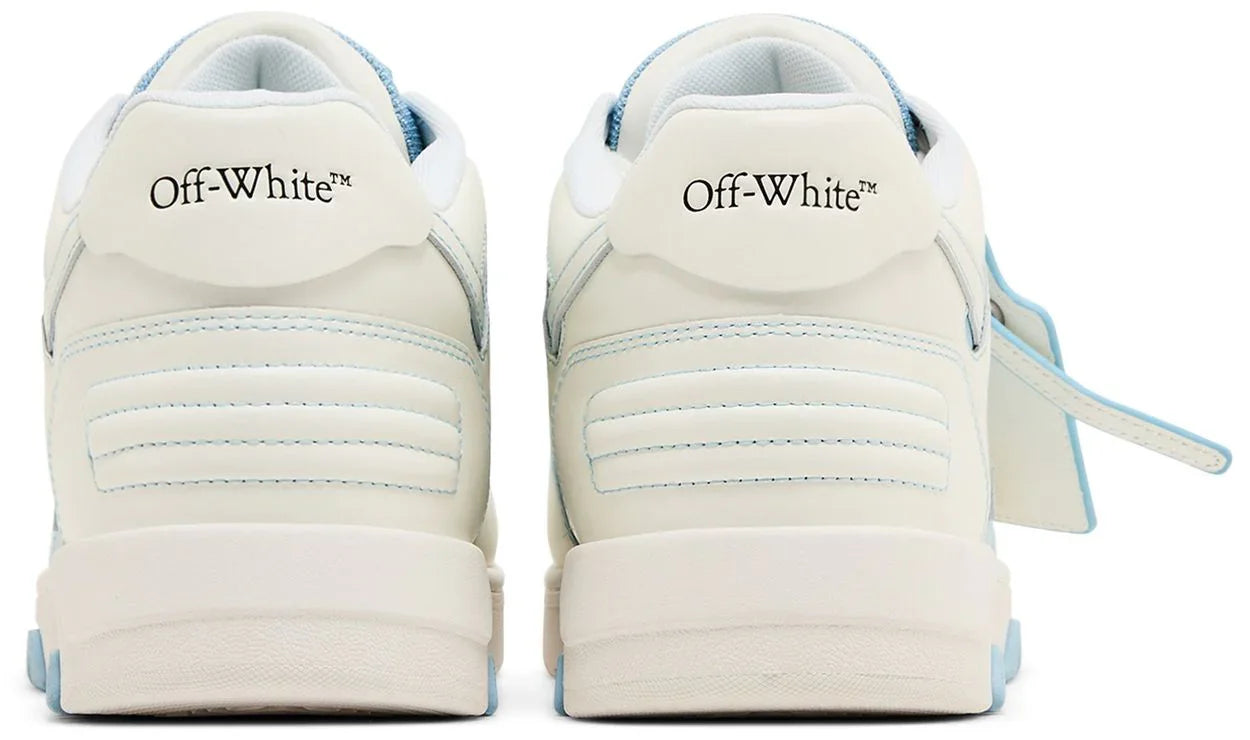 OFF-WHITE Out Of Office OOO Low Tops Light Blue White-Back