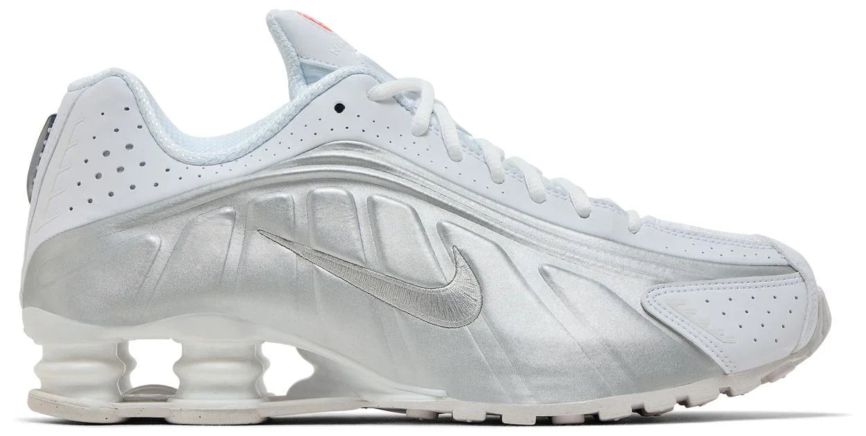 Nike Shox R4 White Bright Crimson Metallic Silver-1