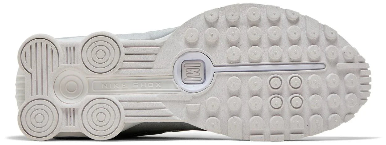 Nike Shox R4 White Bright Crimson Metallic Silver-Sole