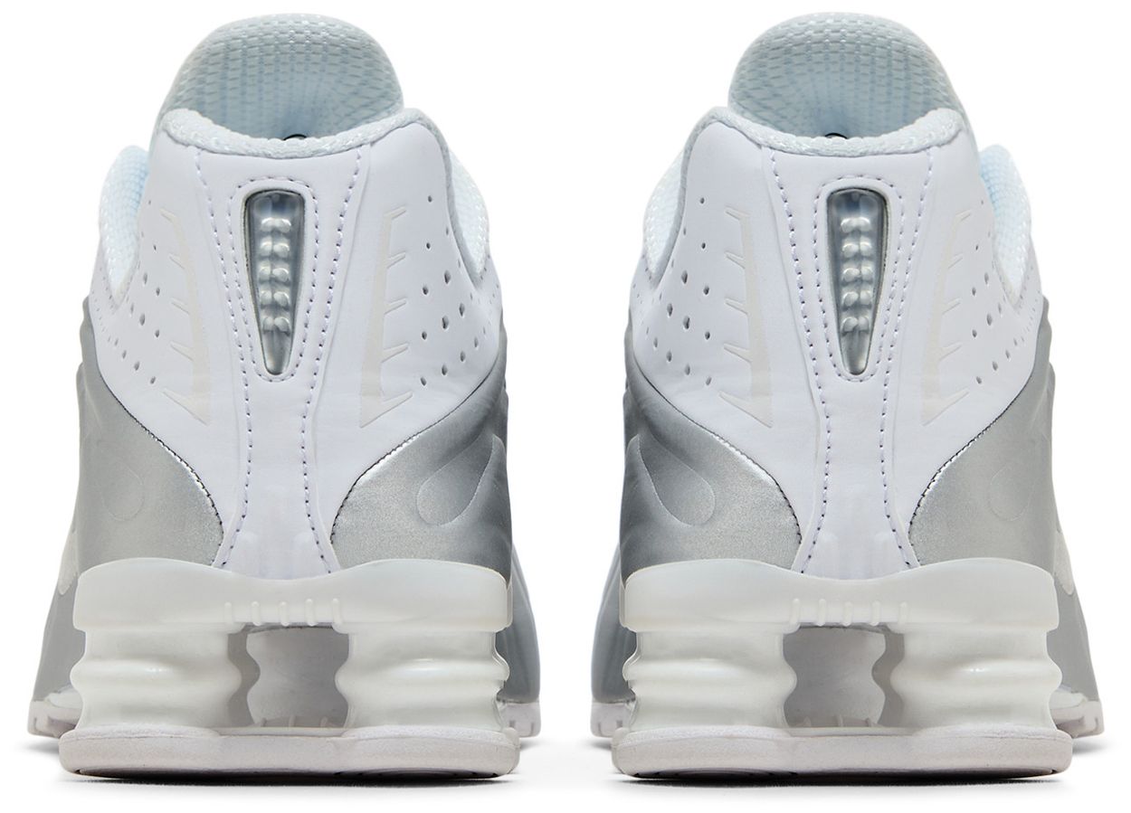Nike Shox R4 White Bright Crimson Metallic Silver-Back