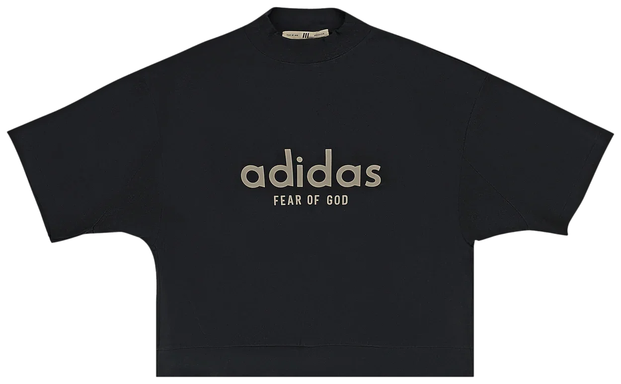 Fear of God Athletics Heavy Jersey 3/4 Mock Tee Black -1