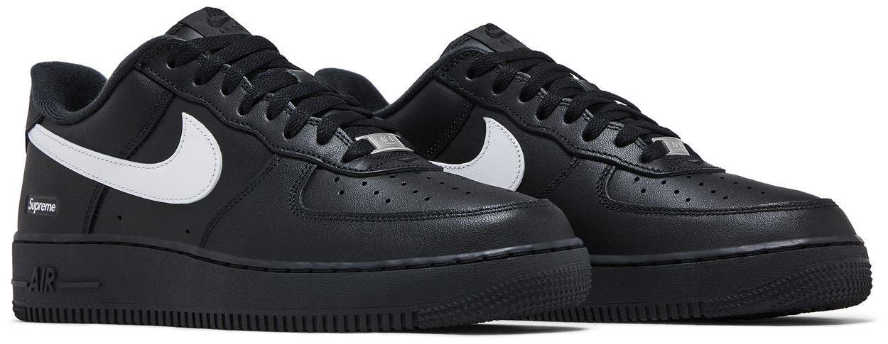 Nike Air Force 1 Low Supreme Black White-Pair