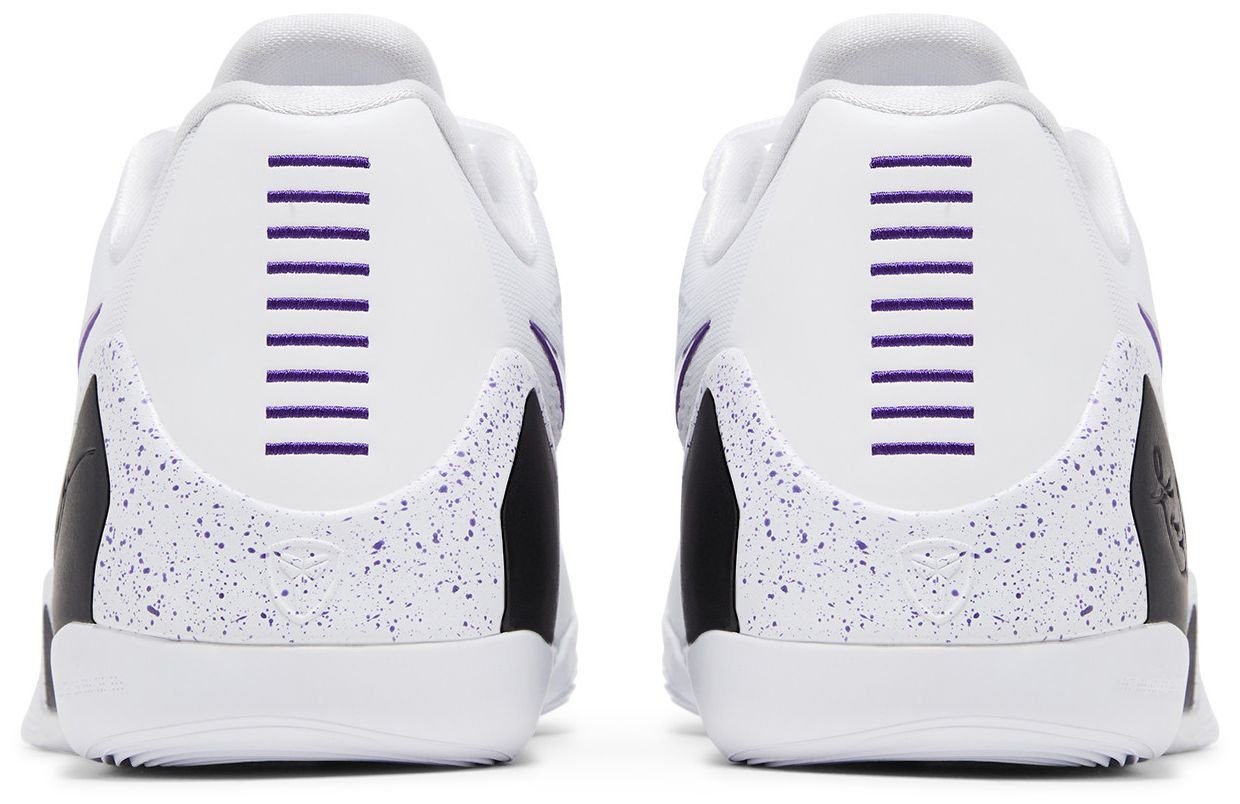 Nike Kobe 9 Elite Low EM Protro White Court Purple-Back