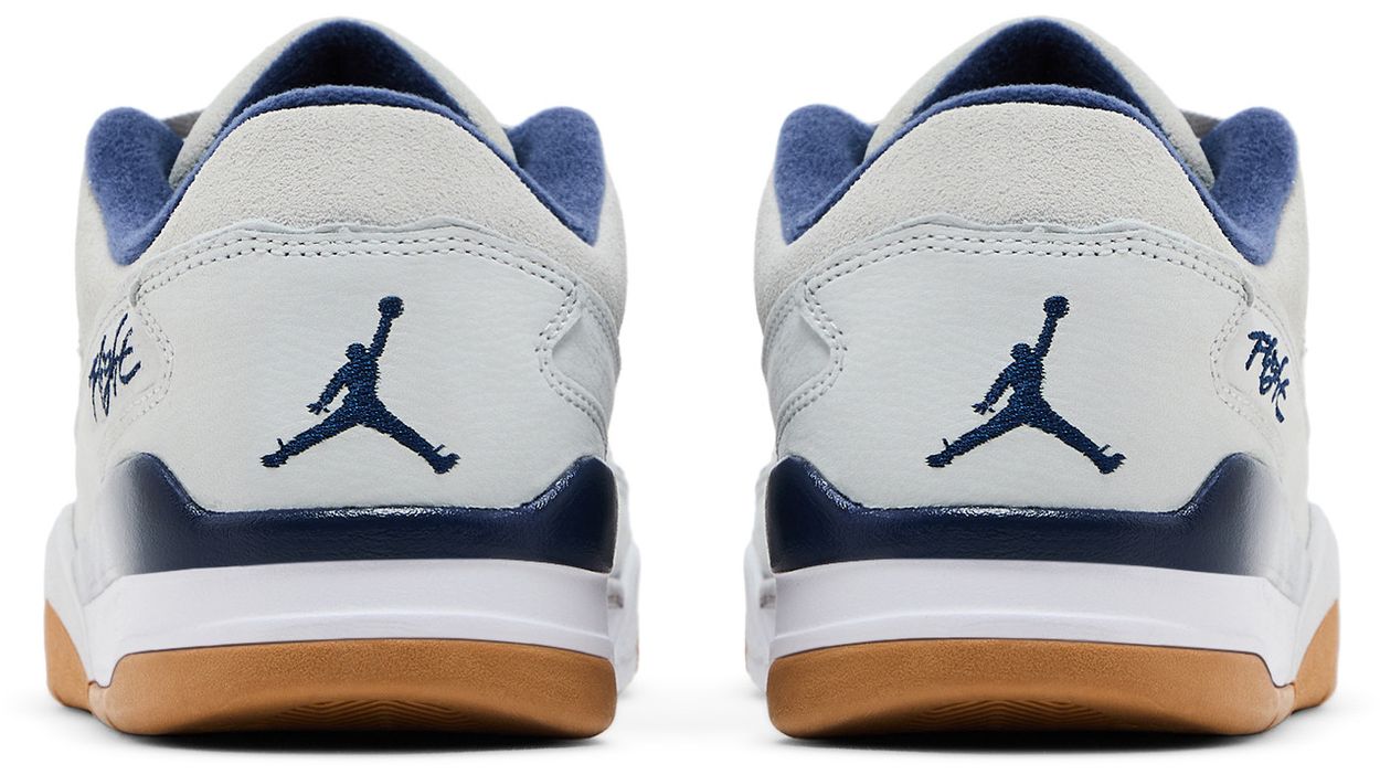 Jordan Flight Court Neutral Grey White Gum Light Brown Midnight Navy-Back