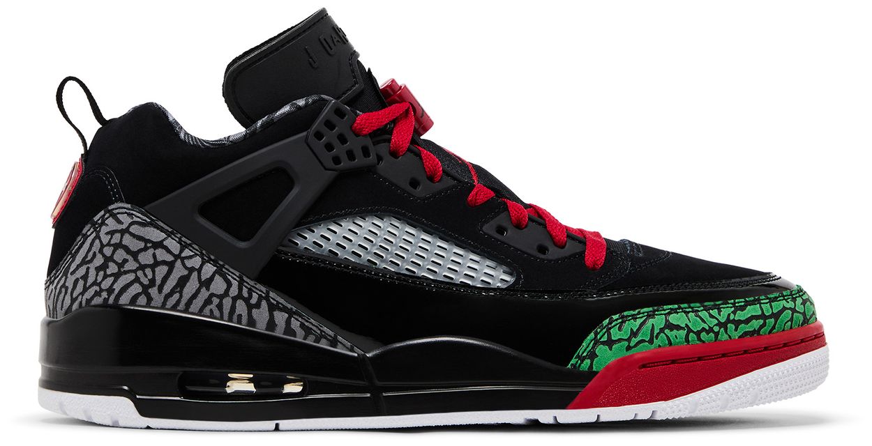 Jordan Spizike Low Black Classic Green White Varsity Red-1