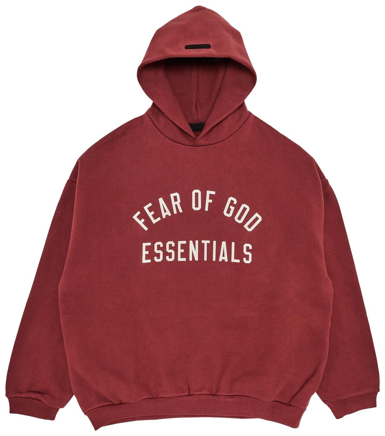Fear of God Essentials Fleece Hoodie Crimson -1