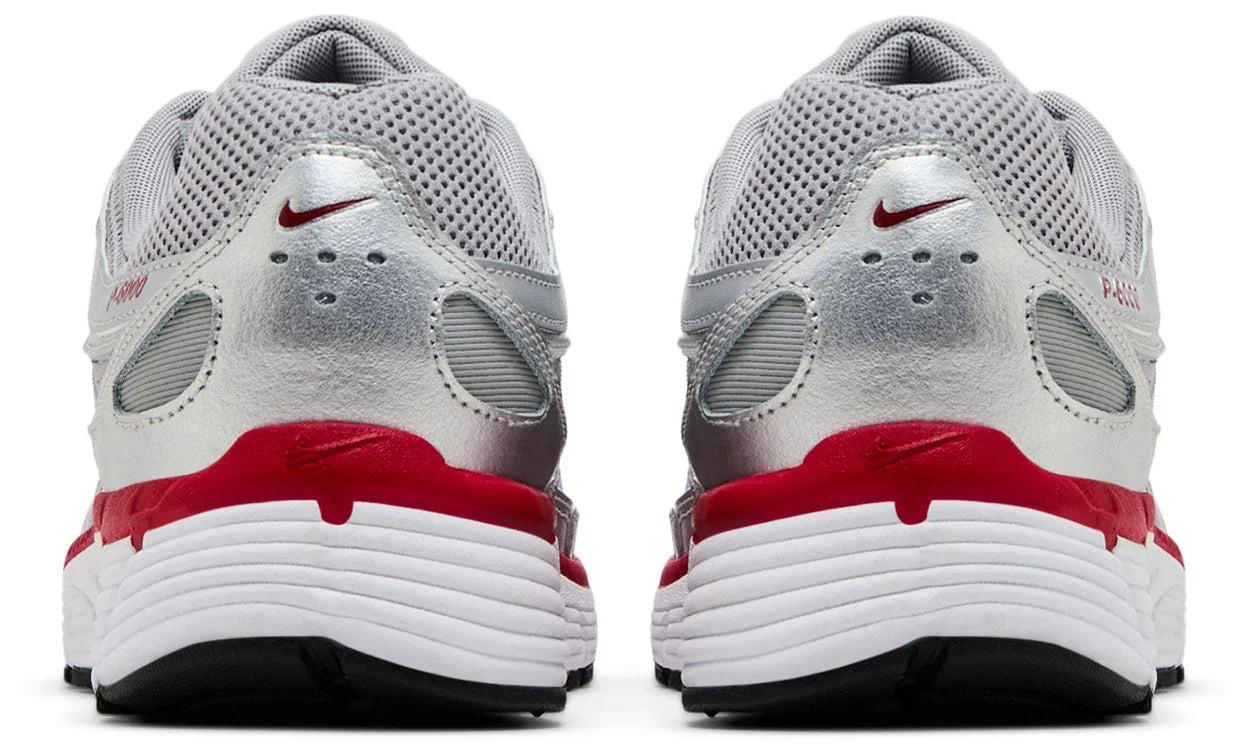 Nike P-6000 Metallic Silver Gym Red-Back
