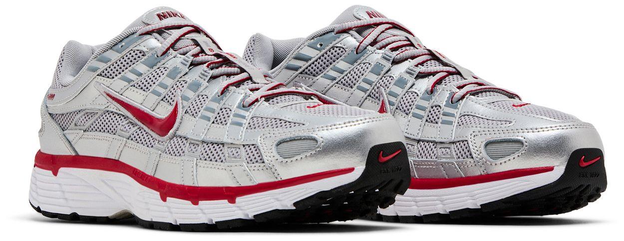 Nike P-6000 Metallic Silver Gym Red-Pair