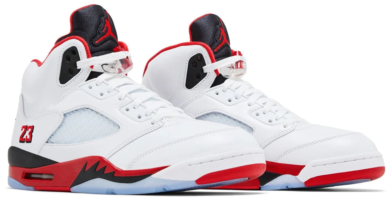 Jordan 5 Retro Fire Red Black Tongue (2025)-Pair
