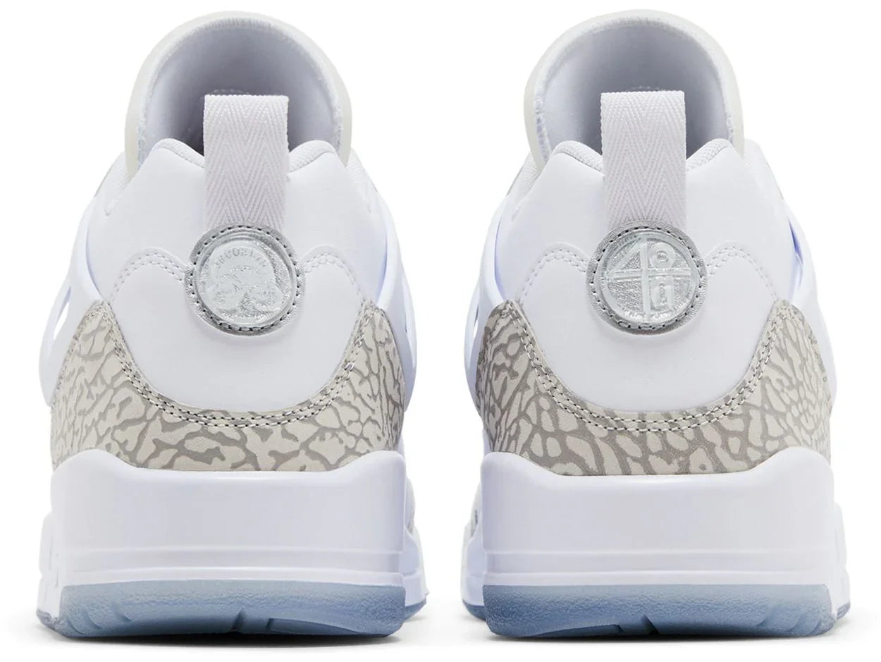 Jordan Spizike Low White Metallic Silver Barely Blue Neutral Grey-Back