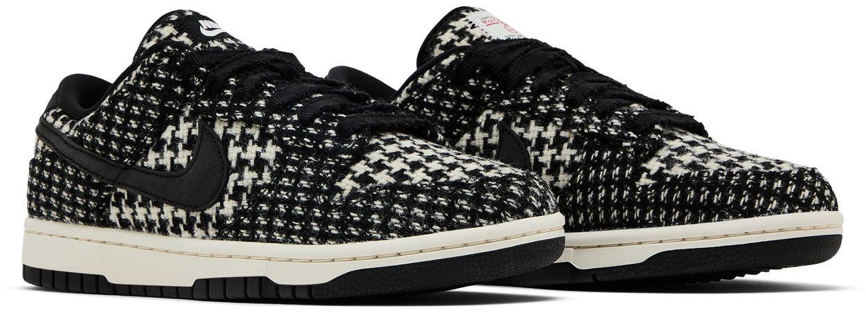 Nike Dunk Low Harris Tweed White Black Multi (Women's)-Pair