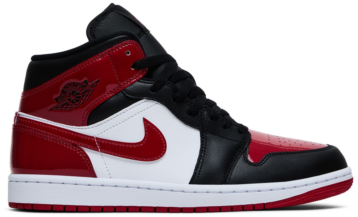 Jordan 1 Mid SE Patent Bred Toe-1