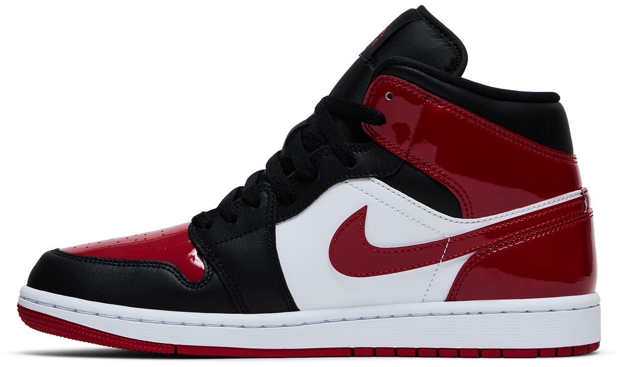 Jordan 1 Mid SE Patent Bred Toe-2