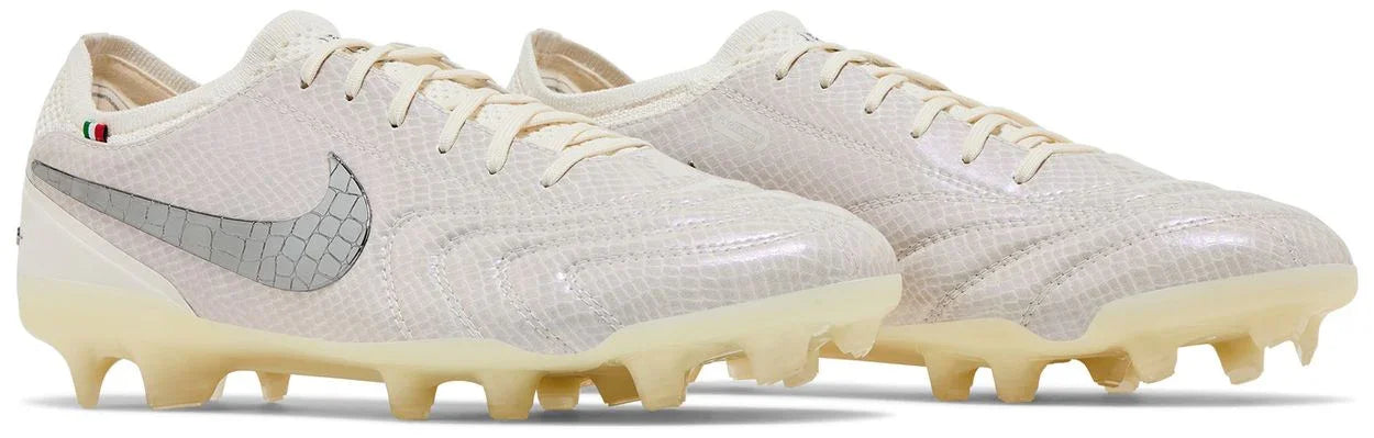 Nike Tiempo Legend 10 Elite Luxe FG Montebelluna Leather White Snakeskin-Pair