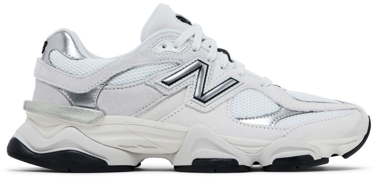 New Balance 9060 White Black Metallic Silver-1