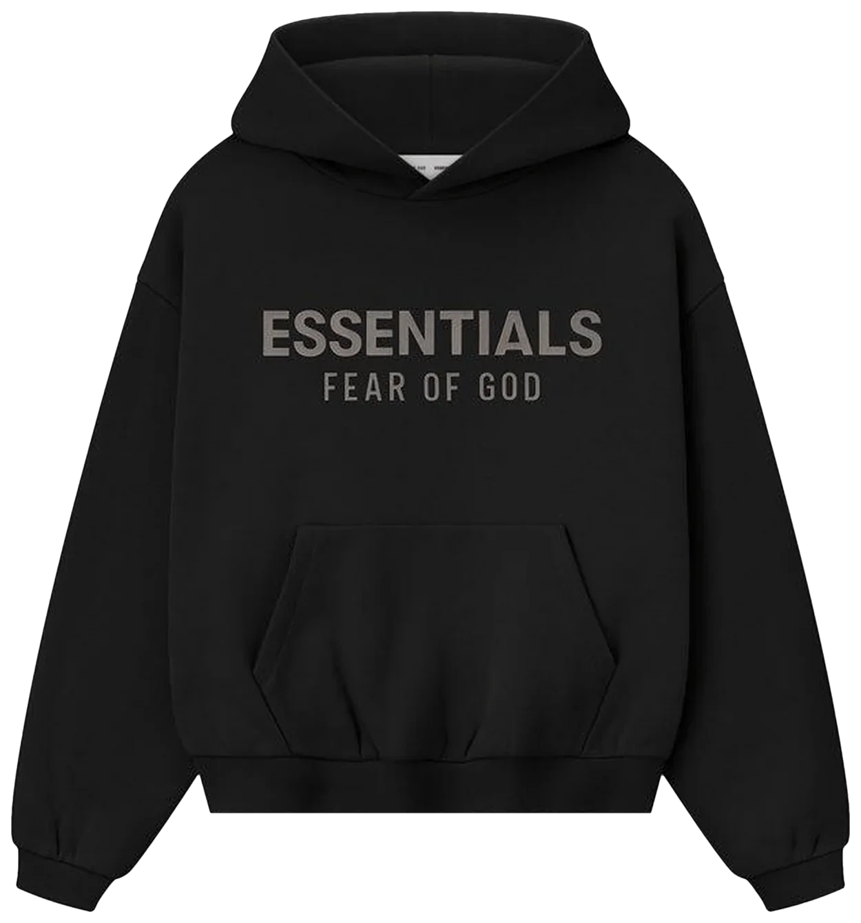 Fear of God Essentials Kids Fleece Hoodie Jet Black -1