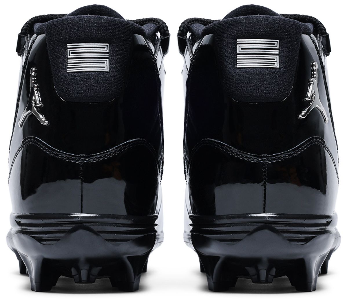 Jordan 11 Mid TD Cleat Patent Black-Back