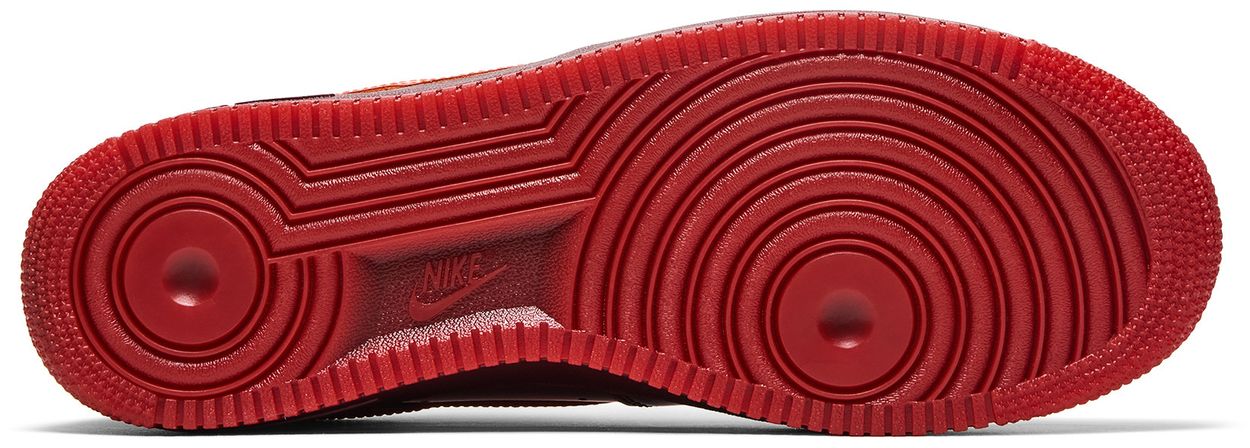 Nike Air Force 1 Low Patent Leather Dark Team Red Safety Orange-Sole